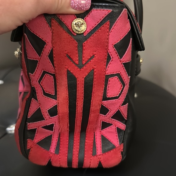 Versace Pink, Red and Black Handbag - Picture 2 of 8